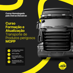 Curso MOPP – Transporte de Produtos Perigosos – Formação e Atualização Online com Certificado Válido em Todo o Brasil